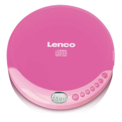 Lenco CD-011 Pink Φορητό CD player Discman μπαταρίας με ακουστικά Ροζ